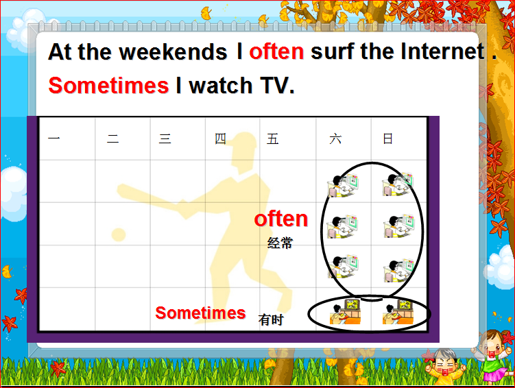 5B  unit8  At the weekend  A部分